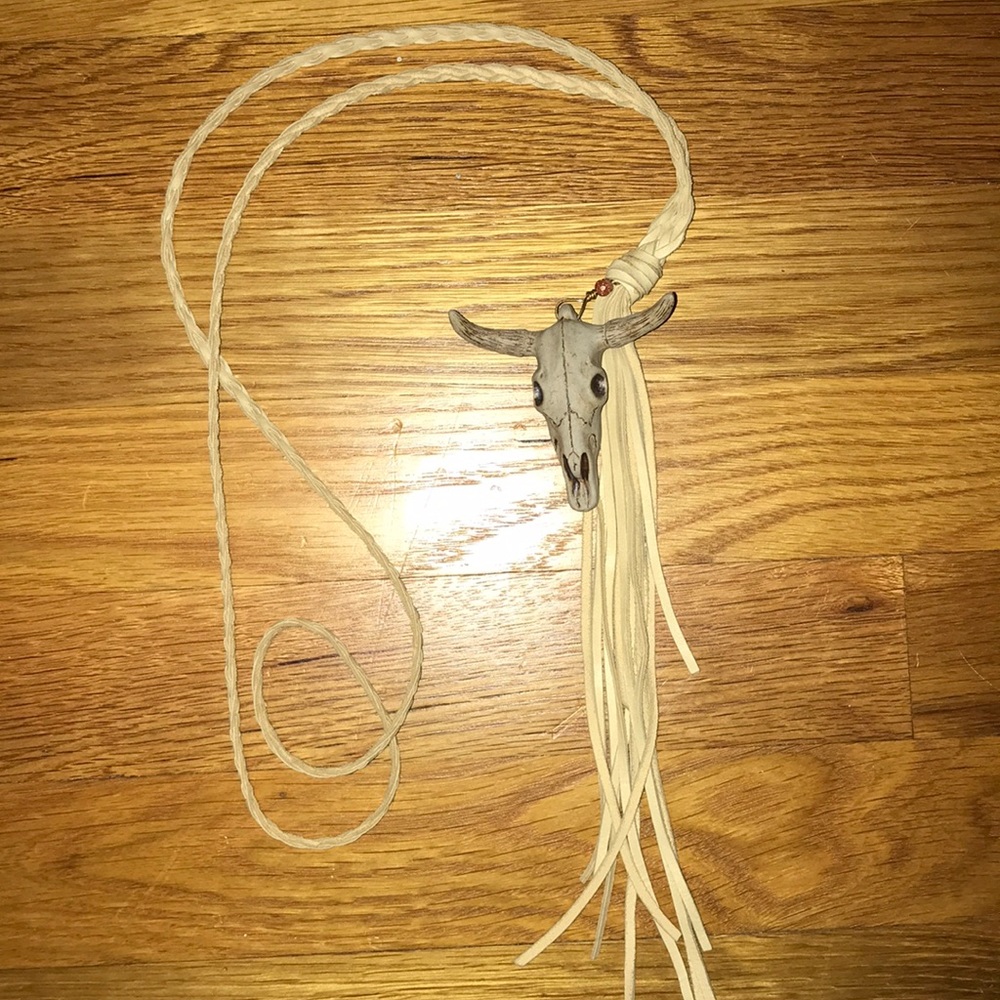 E. Taylor Roped longhorn necklace